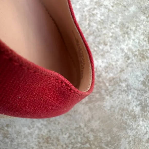 J. Crew canvas ankle-wrap espadrille wedges