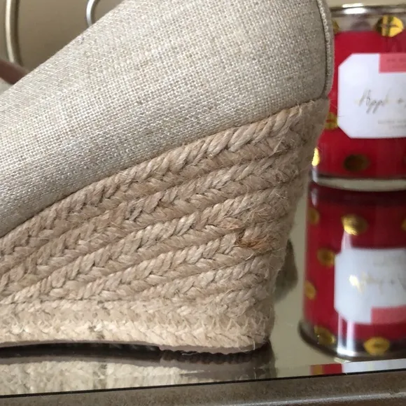 J Crew canvas espadrille wedges
