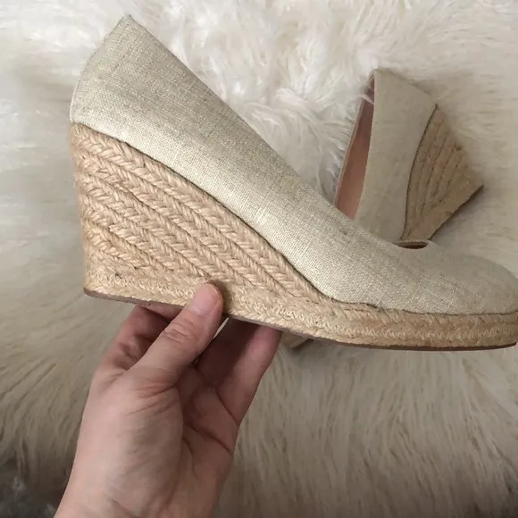 J Crew canvas espadrille wedges