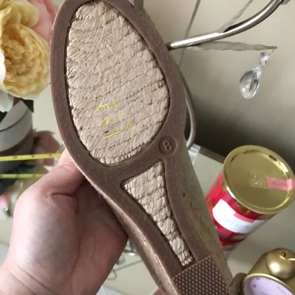 J Crew canvas espadrille wedges