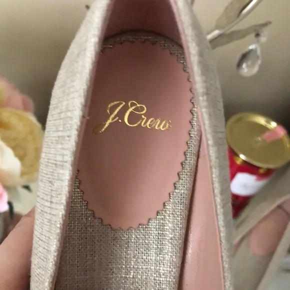 J Crew canvas espadrille wedges