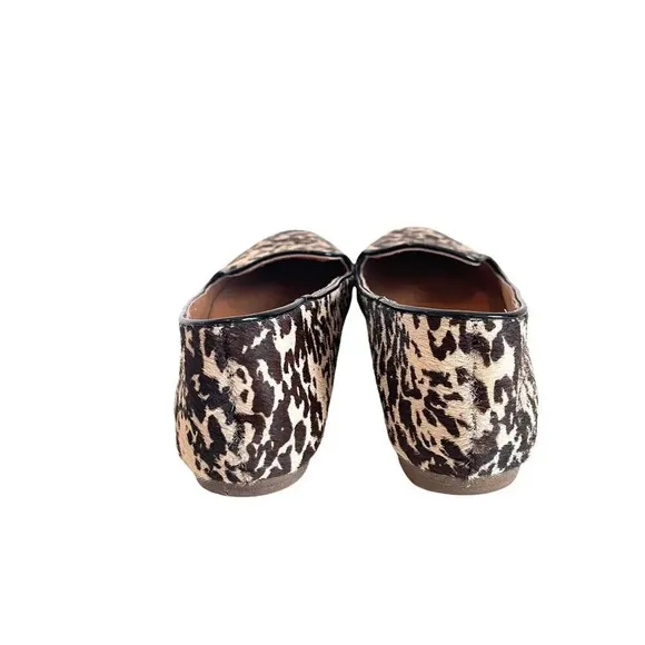 J. Crew Cora Calf Hair Animal Print Loafers Flats Size 8