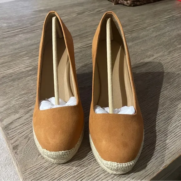 J. Crew Factory Canvas Espadrille Wedges Shoes. New