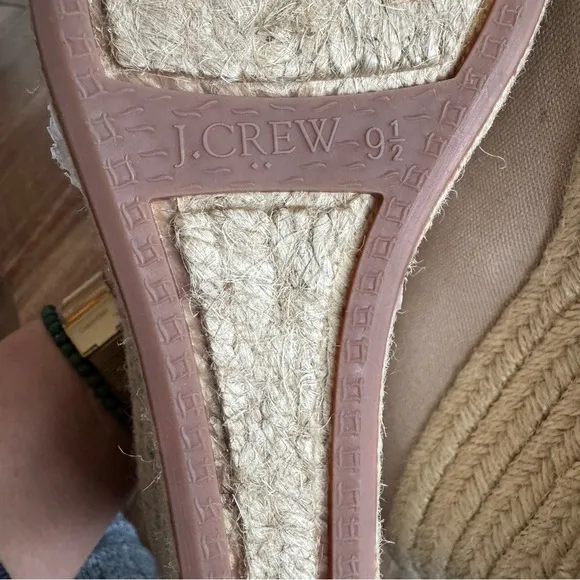 J. Crew factory canvas espadrille wedges size 9.5