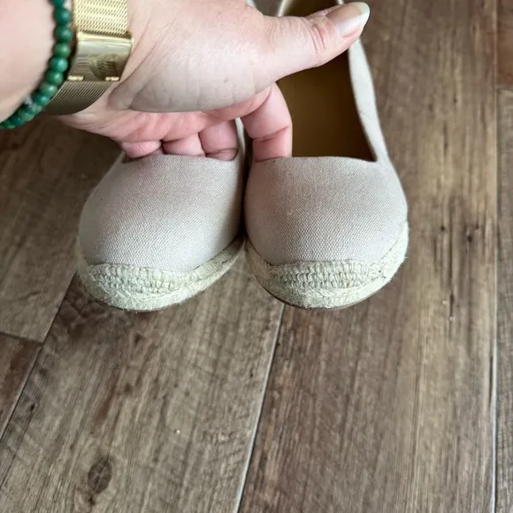 J. Crew factory canvas espadrille wedges size 9.5