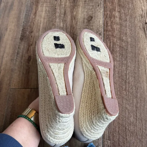 J. Crew factory canvas espadrille wedges size 9.5