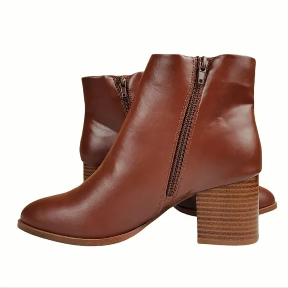 J. CREW FACTORY Leather Heeled Ankle Boots Size 8.5
