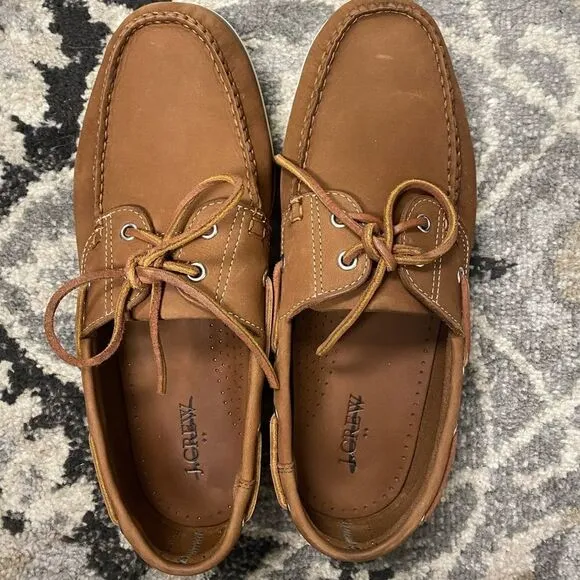 J. Crew Factory Classic leather boat shoes Item AL512*