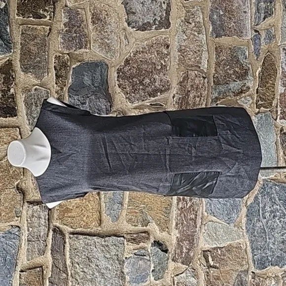J. Crew faux leather shift dress with  pocket Size 2