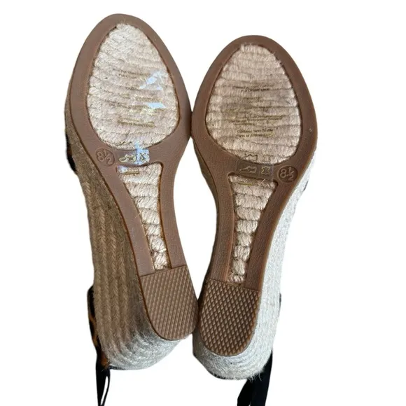 J. Crew NWOT Espadrille Wedges in Leopard Calf Hair size 8.5 AJ166