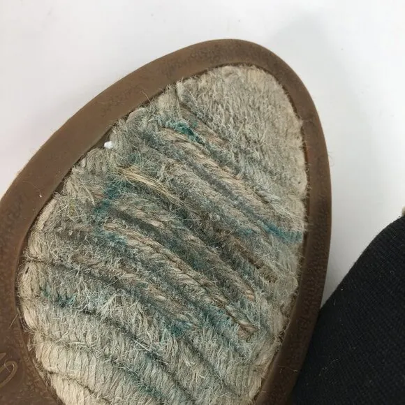 J. Crew Seville Black Espadrille Wedges Size 10
