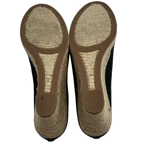 J. Crew Seville Blue Canvas Espadrille Wedges