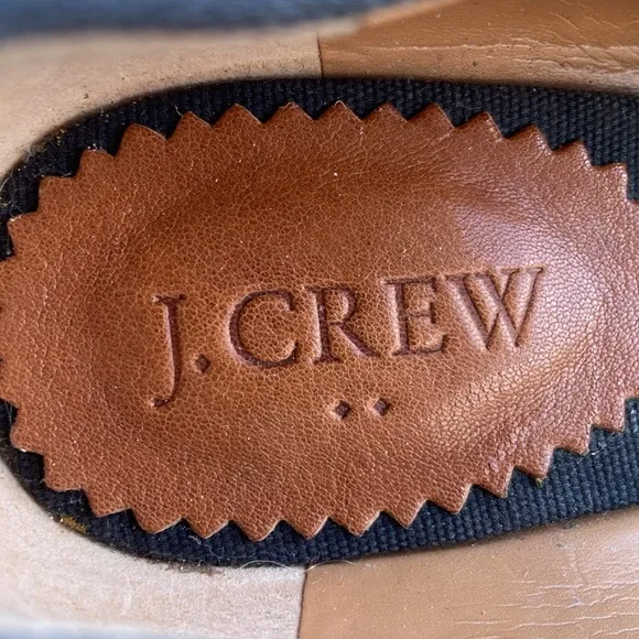 J. Crew Seville Espadrille Wedges in Black Canvas Women's Size 6.5