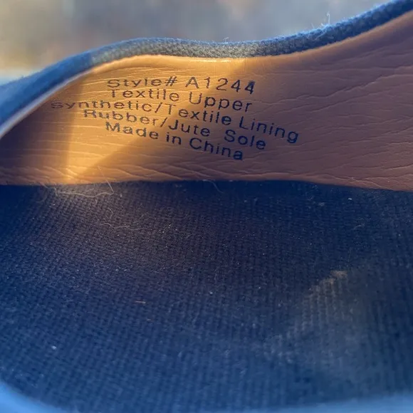 J. Crew Seville Espadrille Wedges in Black Canvas Women's Size 6.5