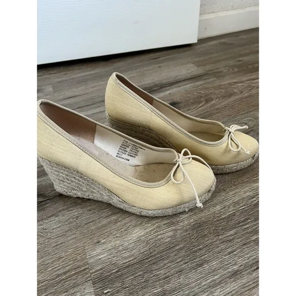 J. Crew Seville Made-in-Spain Espadrille Wedges - Dessert Sand - Size 9