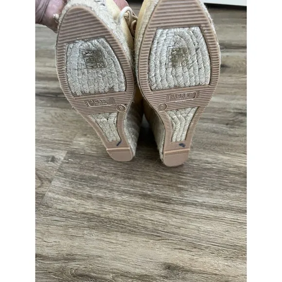 J. Crew Seville Made-in-Spain Espadrille Wedges - Dessert Sand - Size 9