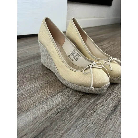 J. Crew Seville Made-in-Spain Espadrille Wedges - Dessert Sand - Size 9
