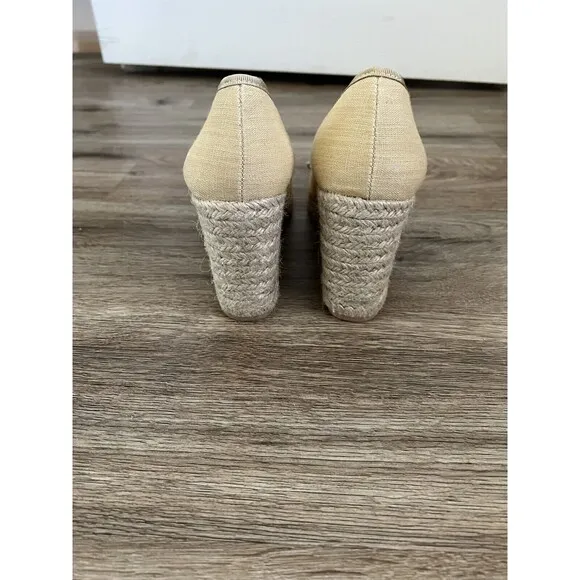 J. Crew Seville Made-in-Spain Espadrille Wedges - Dessert Sand - Size 9