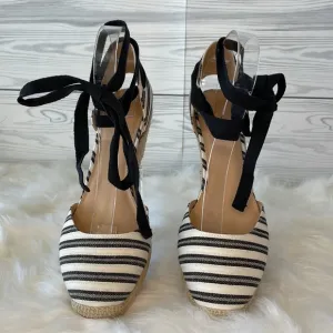 J. Crew Stripped Espadrille Wedges