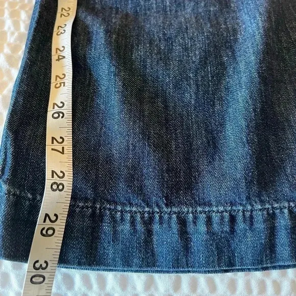 J Crew Trouser Jeans Pleated Strait Leg Blue Denim NWT Women’s Size 32