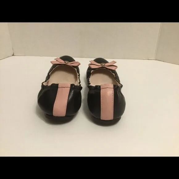 Jack Rogers Leather Ballet Flats Pink/White 8M