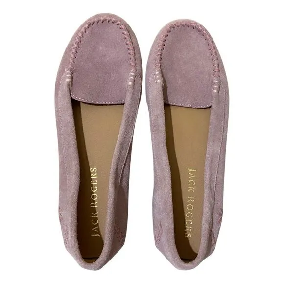 Jack Rogers Mauve Millie Suede Moccasins