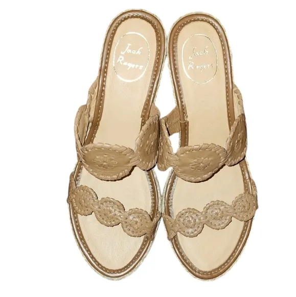 Jack Rogers Women's Shelby Espadrille Wedge Slide Sandals Size 9.5 M
