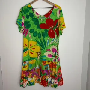 Jams World Hattie Shangri-La Drop Waist Printed Mini Floral Dress Womens XL
