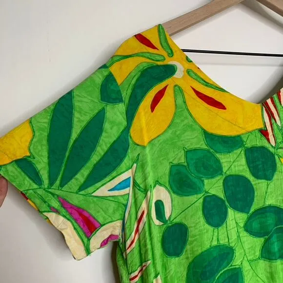 Jams World Hattie Shangri-La Drop Waist Printed Mini Floral Dress Womens XL