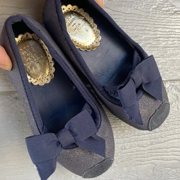 Janie and Jack blue Leather Flats size 6