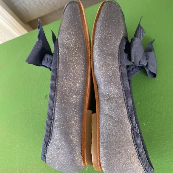 Janie and Jack blue Leather Flats size 6