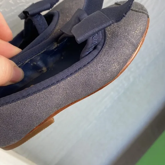 Janie and Jack blue Leather Flats size 6