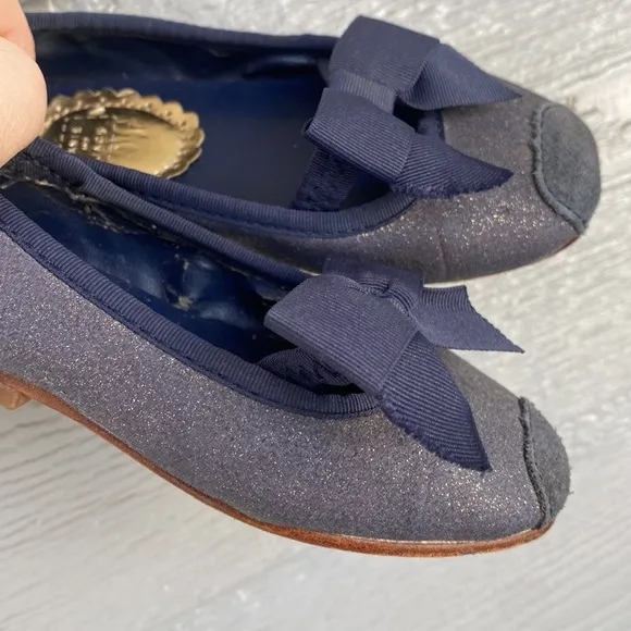 Janie and Jack blue Leather Flats size 6