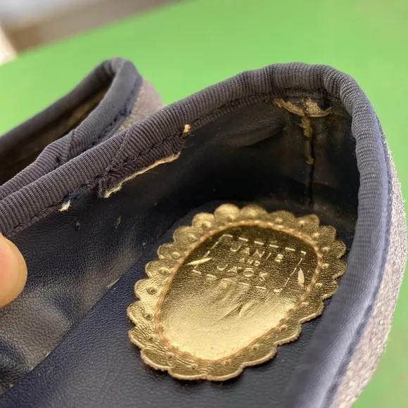 Janie and Jack blue Leather Flats size 6