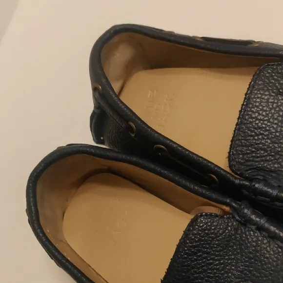 Janie and Jack Blue leather Moccasins Comfortable Slip-On Style sz 10 boy