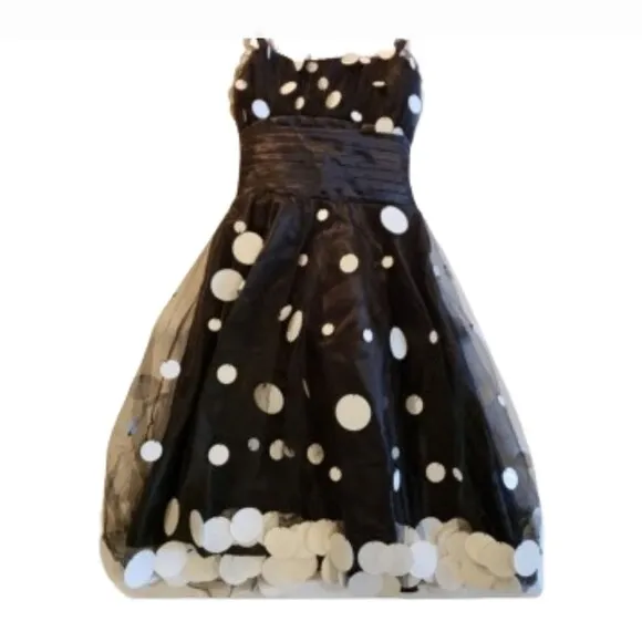 Jazz Child Dance Costume, Black and white, Medium Child