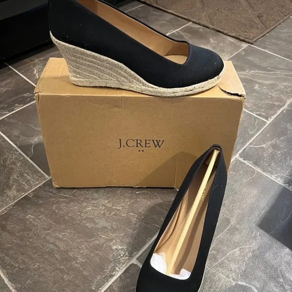 J.CREW Canvas Espadrille Wedges