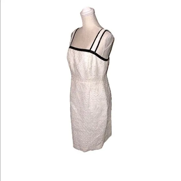J Crew Collection Textured Chenille Silk Sheath Dress