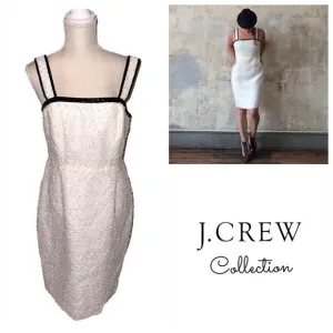 J Crew Collection Textured Chenille Silk Sheath Dress