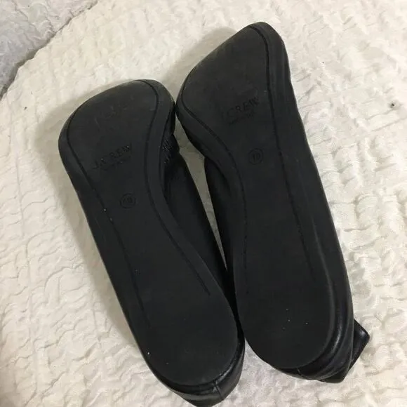 J.Crew Leather Studded Flats Size 10