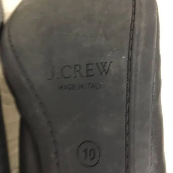 J.Crew Leather Studded Flats Size 10