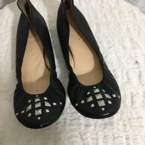 J.Crew Leather Studded Flats Size 10