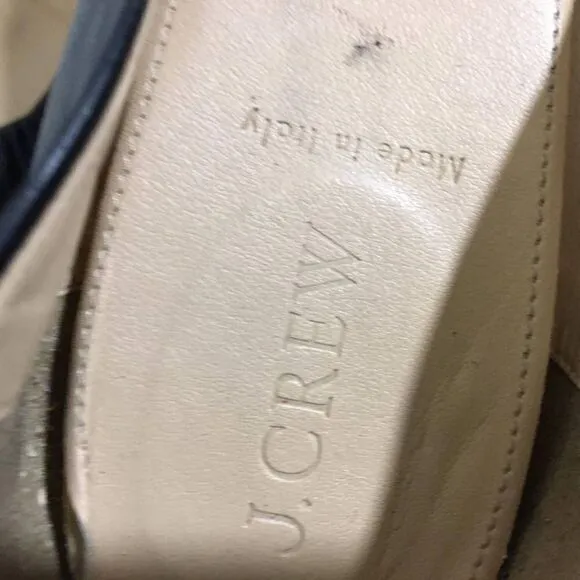 J.Crew Leather Studded Flats Size 10