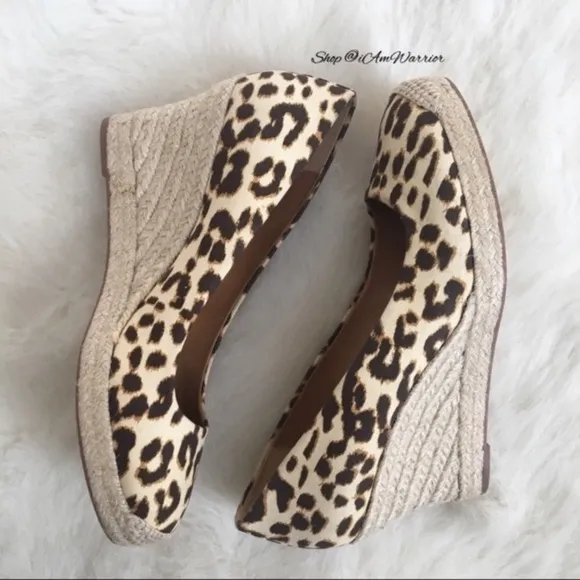 J.Crew new leopard espadrille wedges *shop@iamwarrior