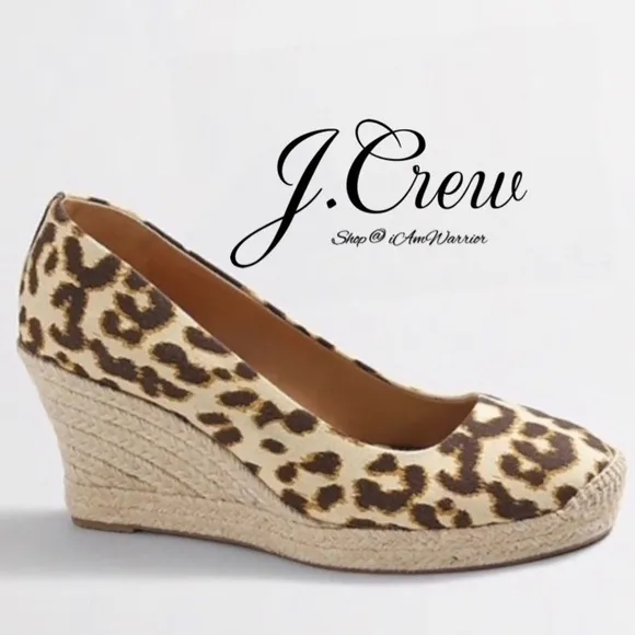J.Crew new leopard espadrille wedges *shop@iamwarrior