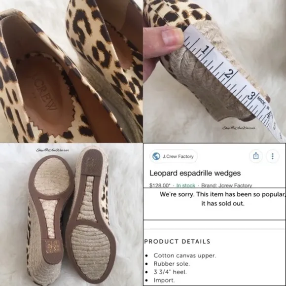 J.Crew new leopard espadrille wedges *shop@iamwarrior