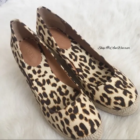 J.Crew new leopard espadrille wedges *shop@iamwarrior