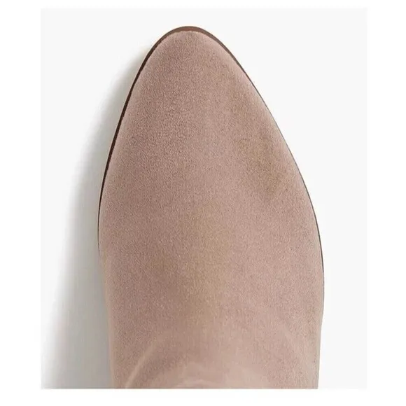 J.CREW Sueded Flat Ankle Boots Size 9 Grey NIB Fall Modern Preppy Casual