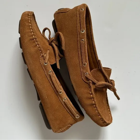 J.Crew Tan Suede Driving Moccasins – Size 5.5 – NWT