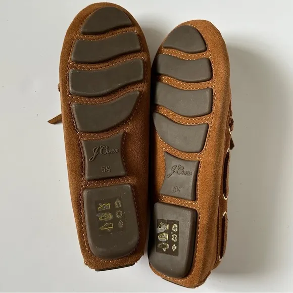 J.Crew Tan Suede Driving Moccasins – Size 5.5 – NWT